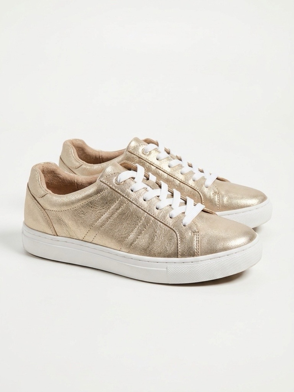 SOUL Naturalizer Metallic Rose Gold Lace-Up Sneakers